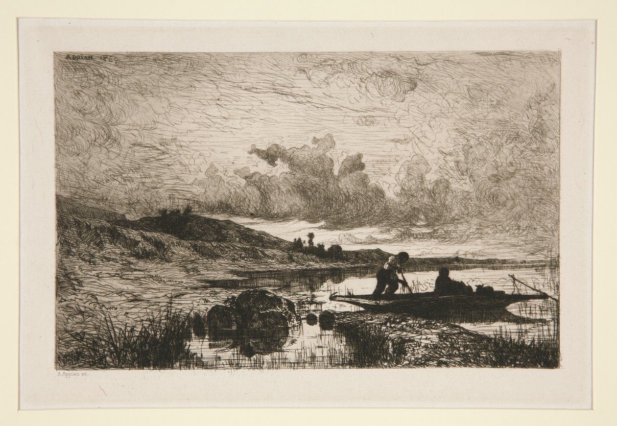 En kveld, Rhône-breddene ved Rix av Adolphe Appian