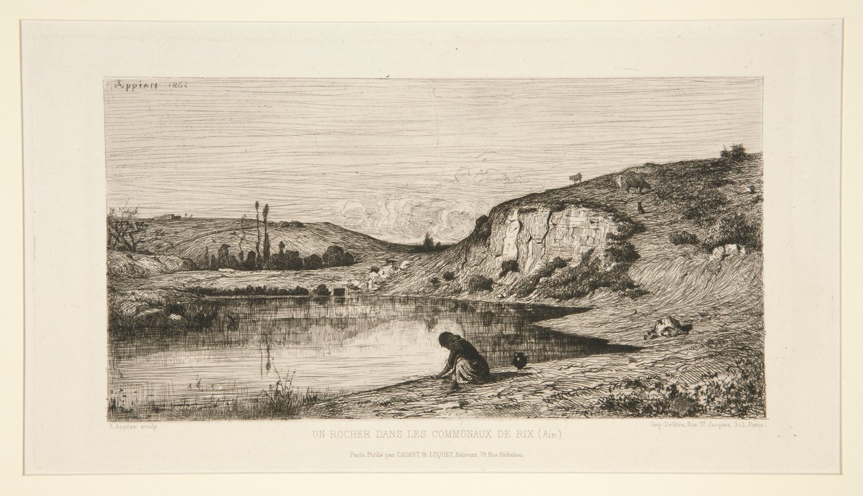 En klippe på fellesarealene i Rix (Ain) av Adolphe Appian