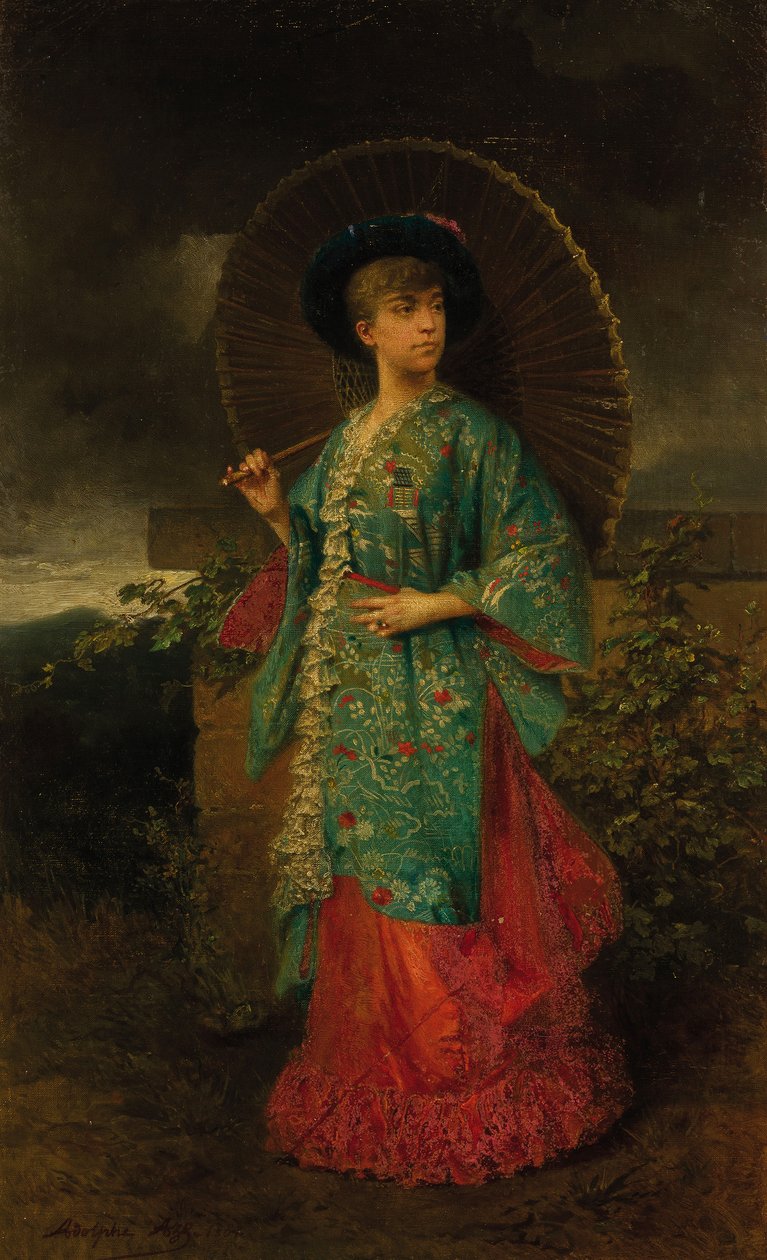 Portrett av Helene av Mecklenburg-Schwerin 1814-1858, hertuginne av Orleans, 1883. av Adolphe Aze