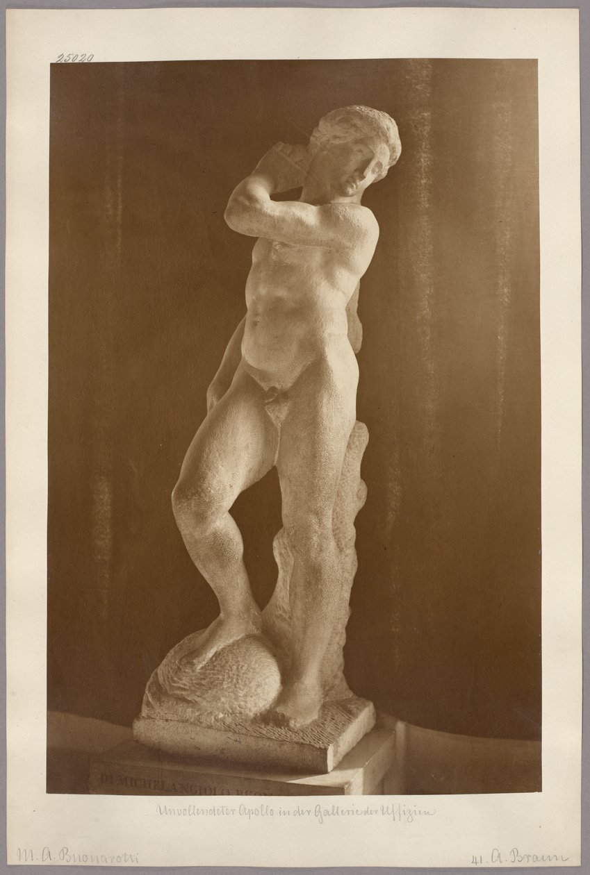 Firenze: Michelangelos ufullførte «Apollo» i Galleria degli Uffizi av Adolphe Braun