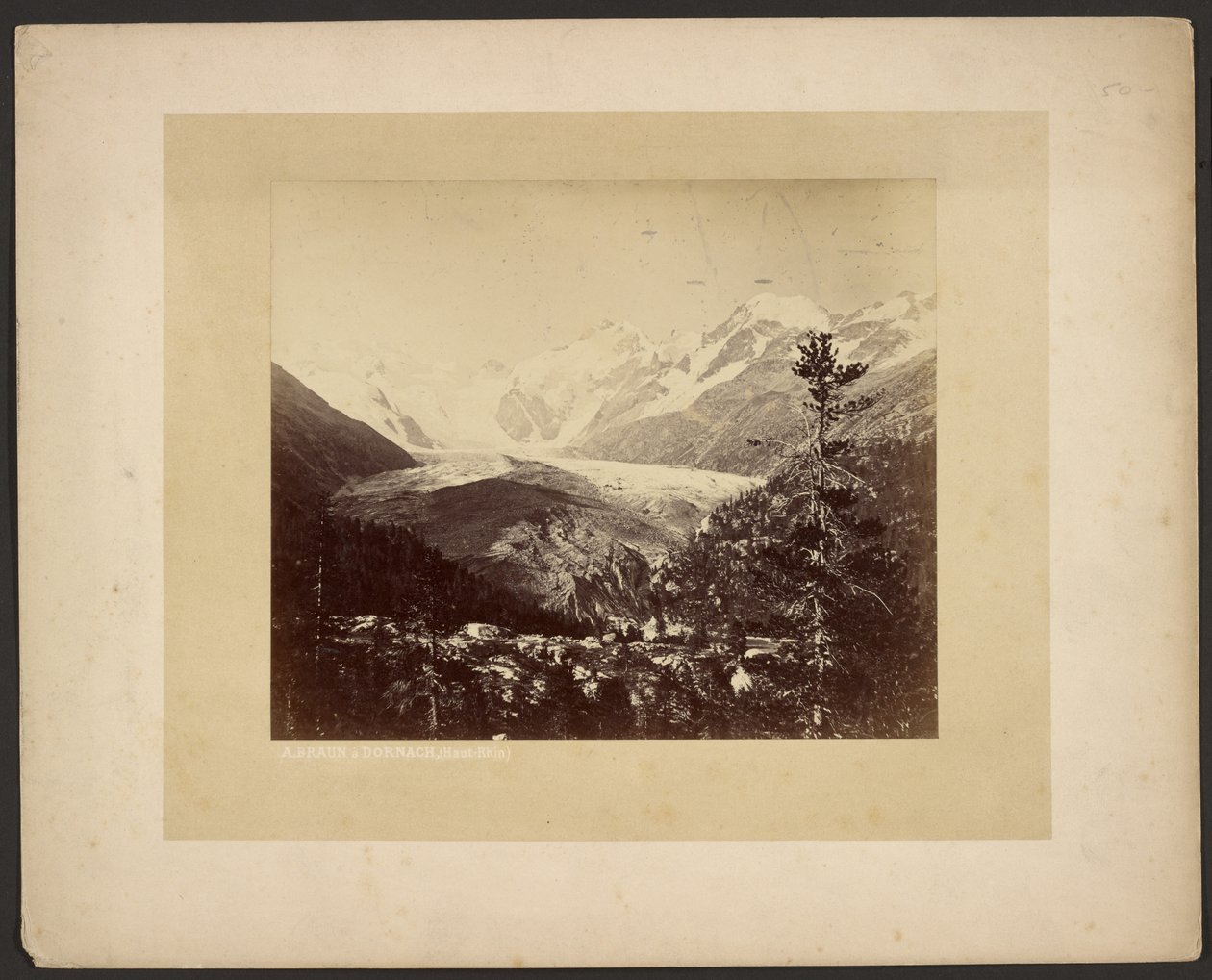 Glacier du Mortaratsch av Adolphe Braun