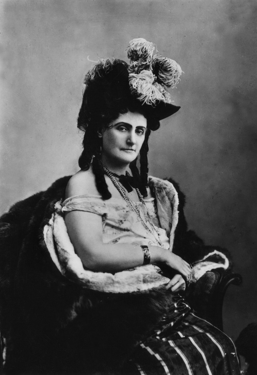 Italienske Virginia Oldoini (1837-1899), grevinne av Castiglione, hun var spion til den franske keiseren Napoleon III, foto av Adolphe Braun (1812-1877) av Adolphe Braun