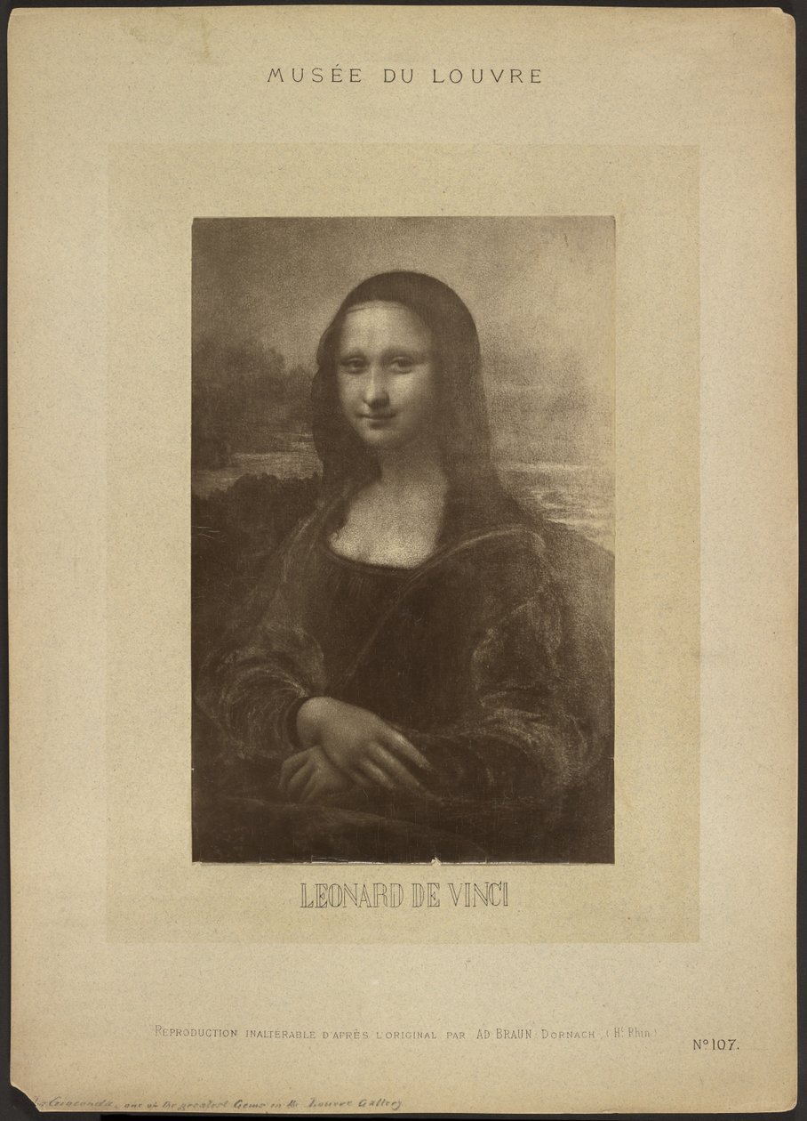 [Mona Lisa av da Vinci, Musée du Louvre] av Adolphe Braun