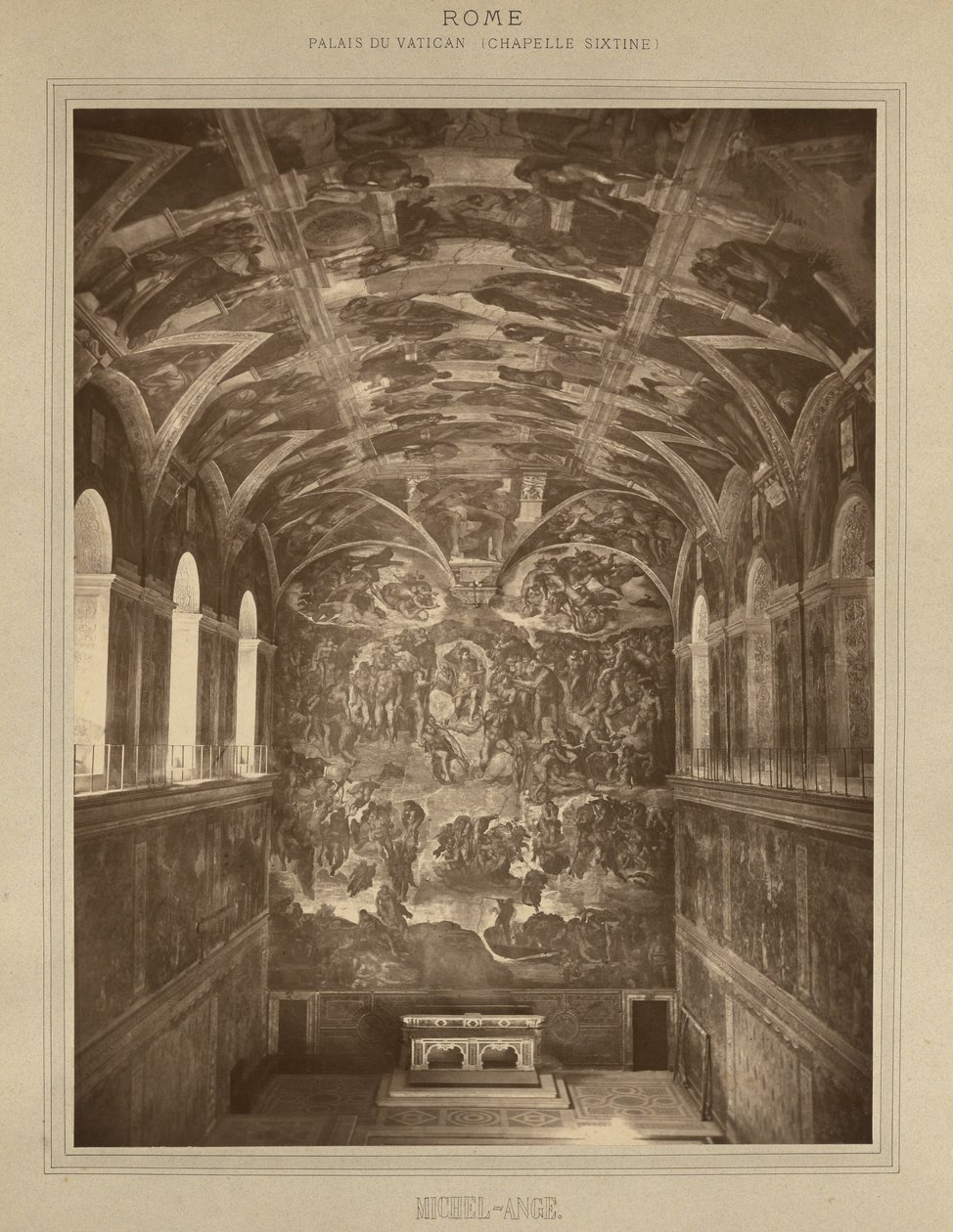 Roma - Vatikanpalasset, Det sixtinske kapell - Michelangelo av Adolphe Braun