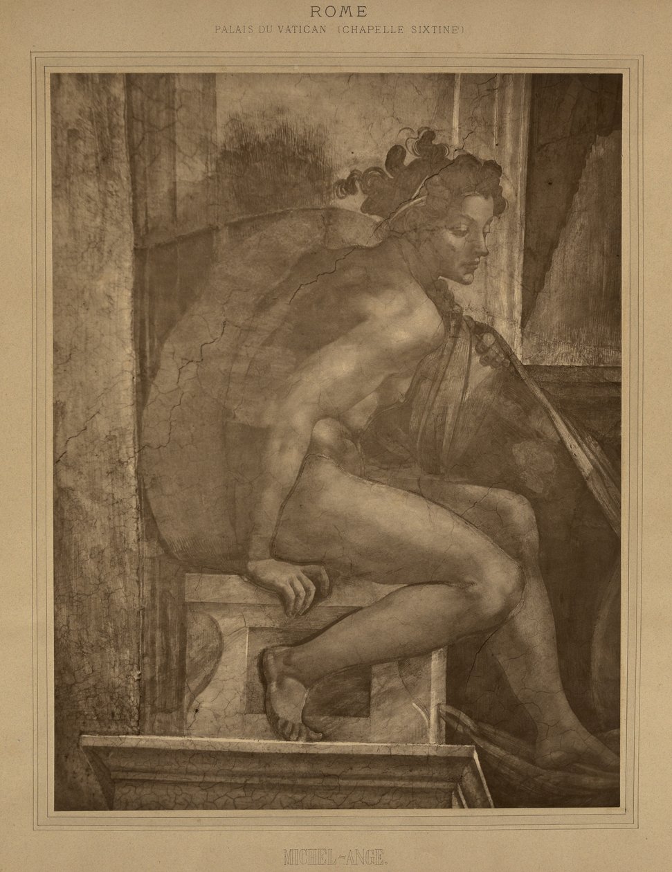 Roma – Vatikanpalasset, Sixtinske kapell, Michelangelo. av Adolphe Braun