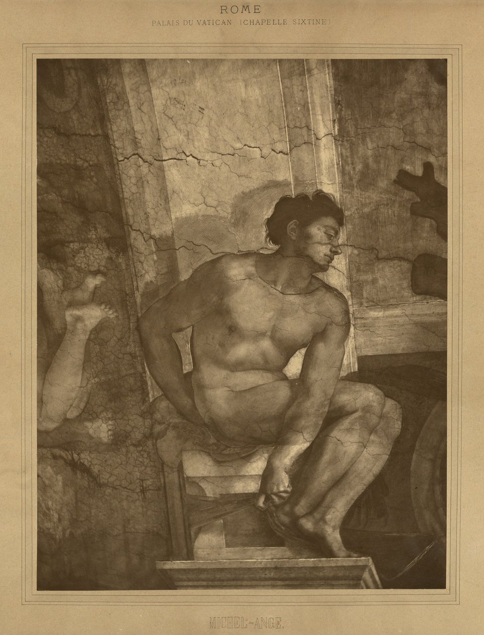 Roma - Vatikanpalasset, Det sixtinske kapell, Michelangelo av Adolphe Braun