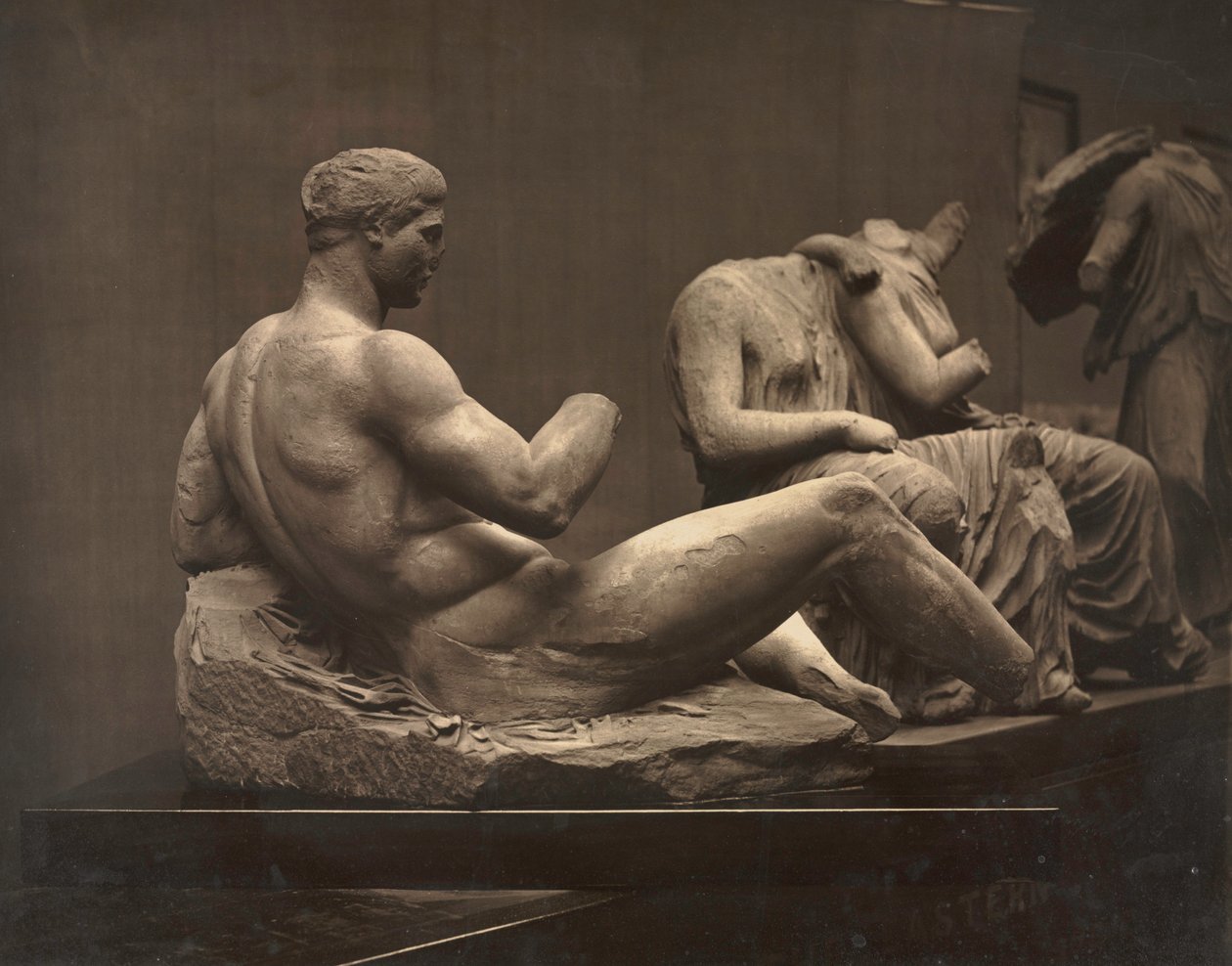 Skulpturer fra Parthenon, British Museum, ca. 1870-årene. av Adolphe Braun