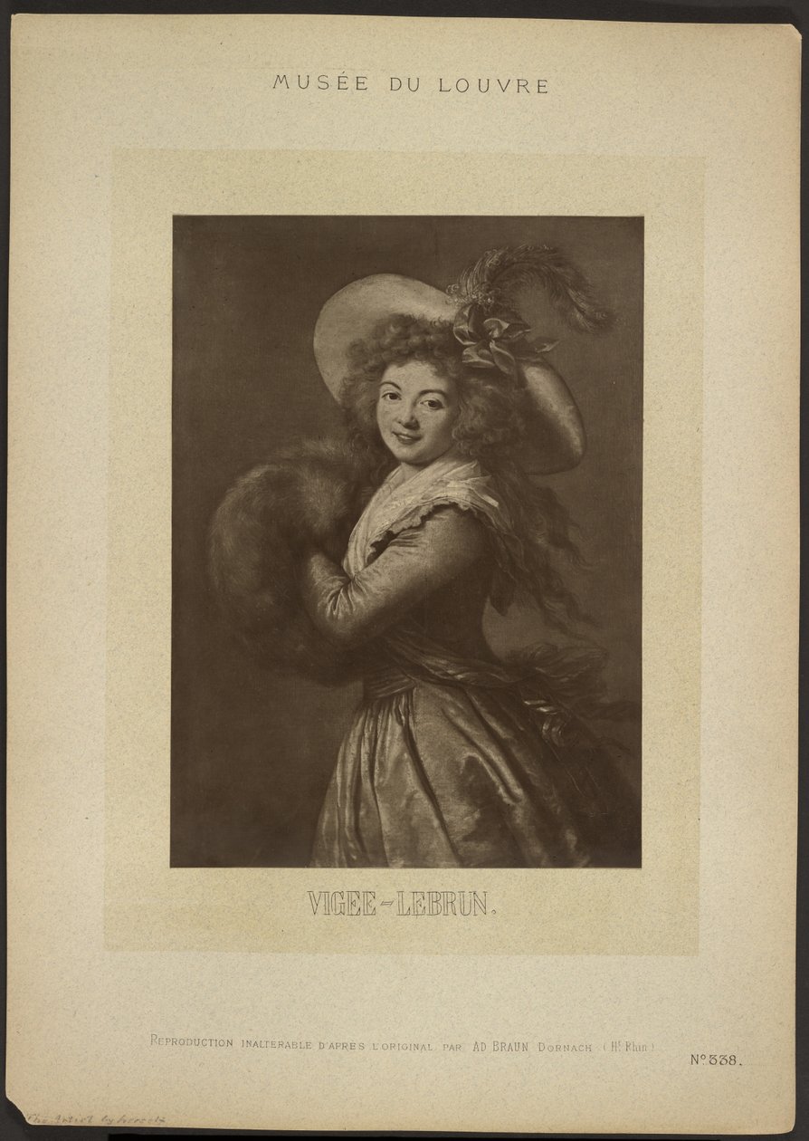 [Selvportrett av Vigee-Lebrun, Louvre-museet] av Adolphe Braun