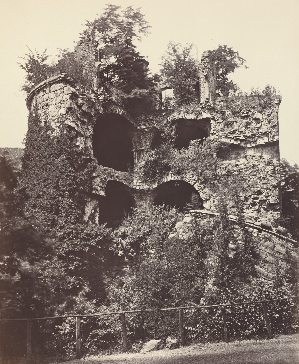 Det eksploderte tårnet, Heidelberg slott av Adolphe Braun