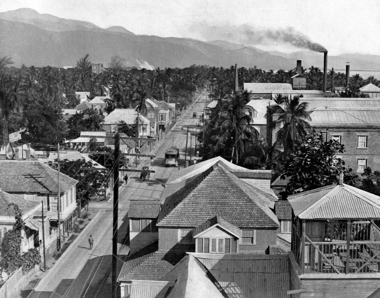 Harbour Street øst, Kingston, Jamaica, c1905. av Adolphe Duperly and Son