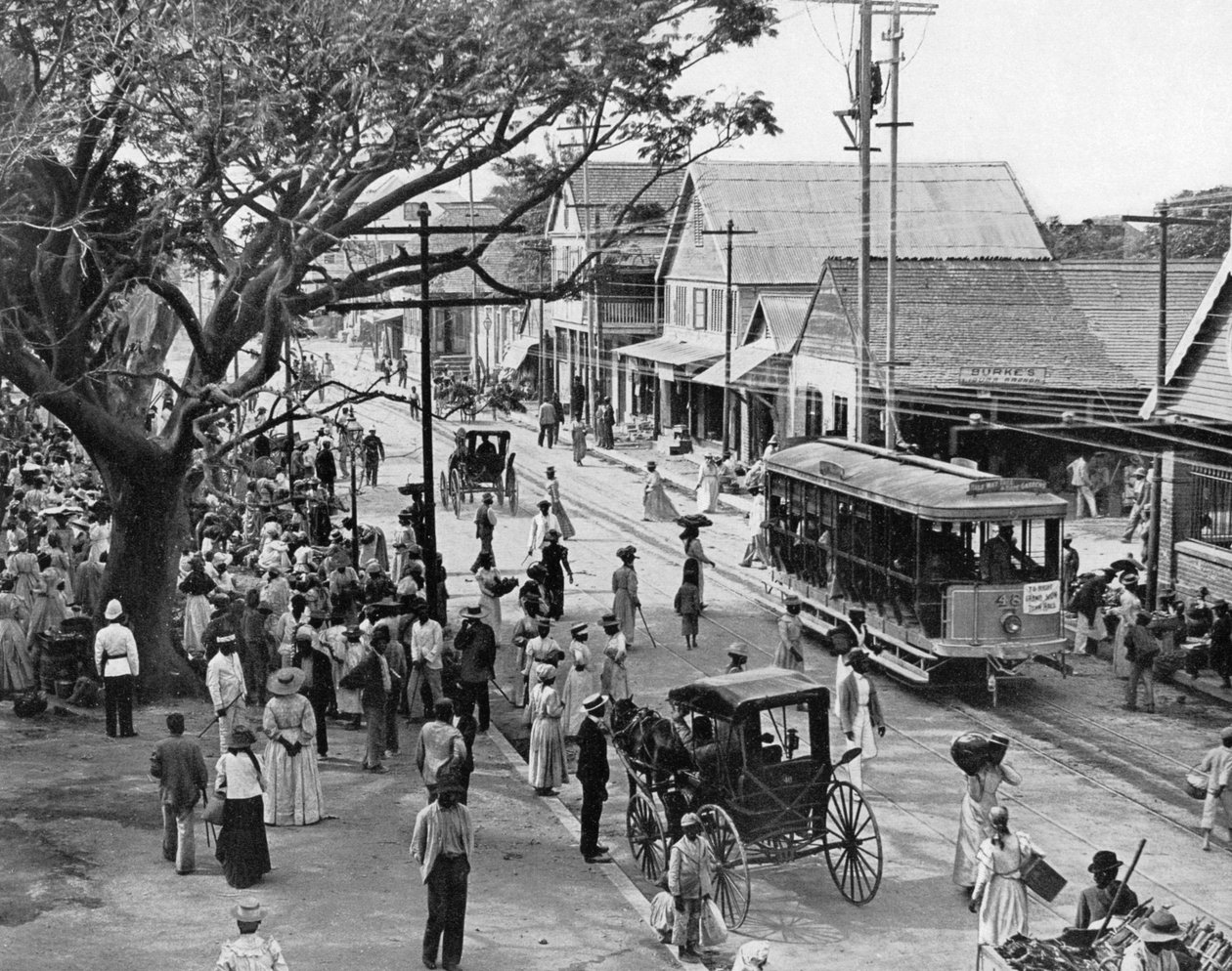 Jubilee Market Square, Kingston, Jamaica, c1905. av Adolphe Duperly and Son