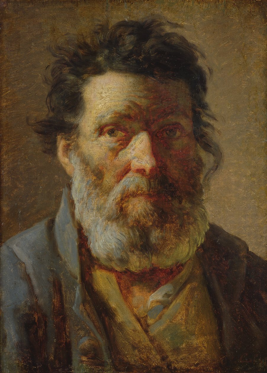 Hodet til en gammel mann av Adolphe Felix Cals