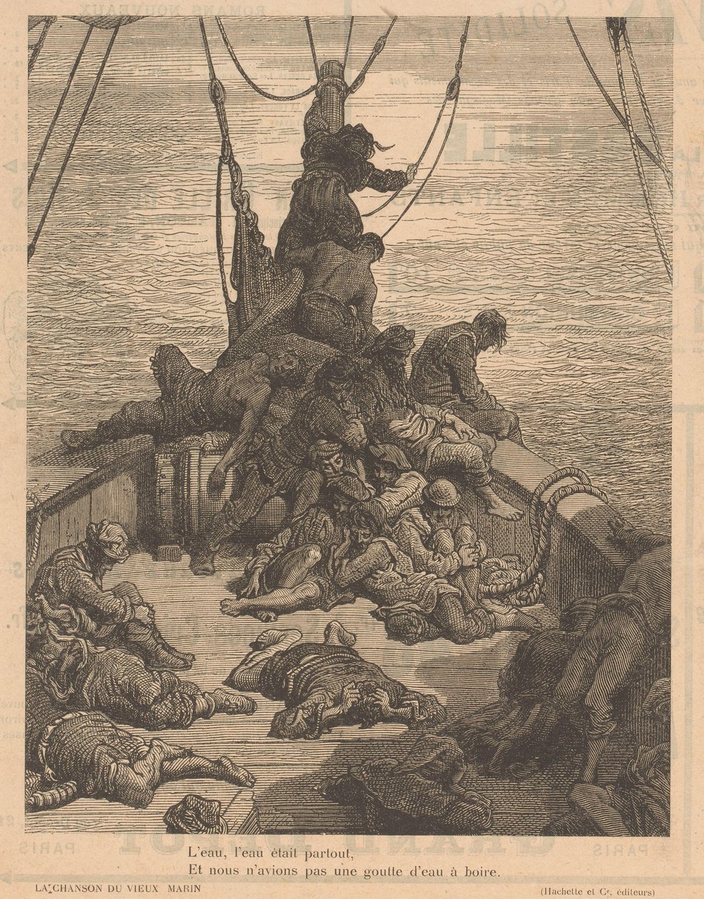 Skip med lidende mannskap La chanson du vieux marin (tittel på objekt) av Adolphe François Pannemaker (possibly)