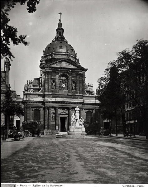 Sorbonne-kirken bygget av Jacques Lemercier (ca. 1585-1654) i 1635-53 av Adolphe Giraudon