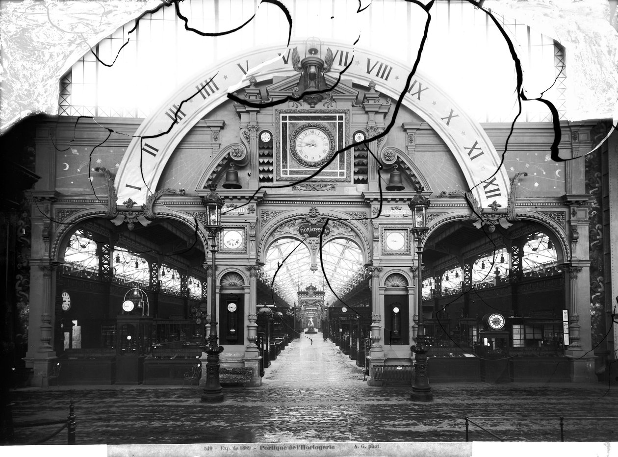 Portico of the Horology Pavilion på den universelle utstillingen, Paris, 1889 av Adolphe Giraudon