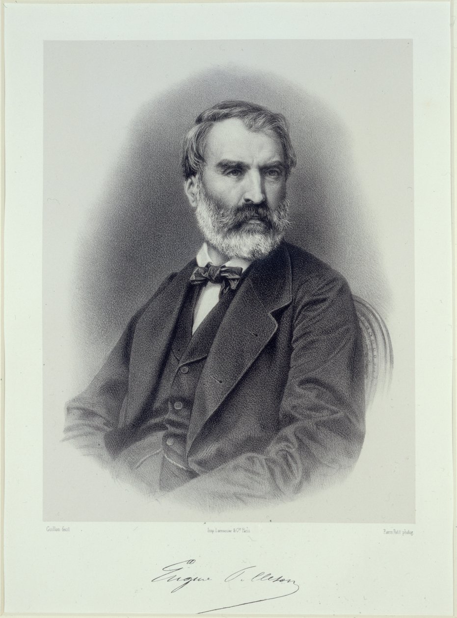 Portrett av forfatteren Eugène Pelletan 1813-1884. av Adolphe Guillon