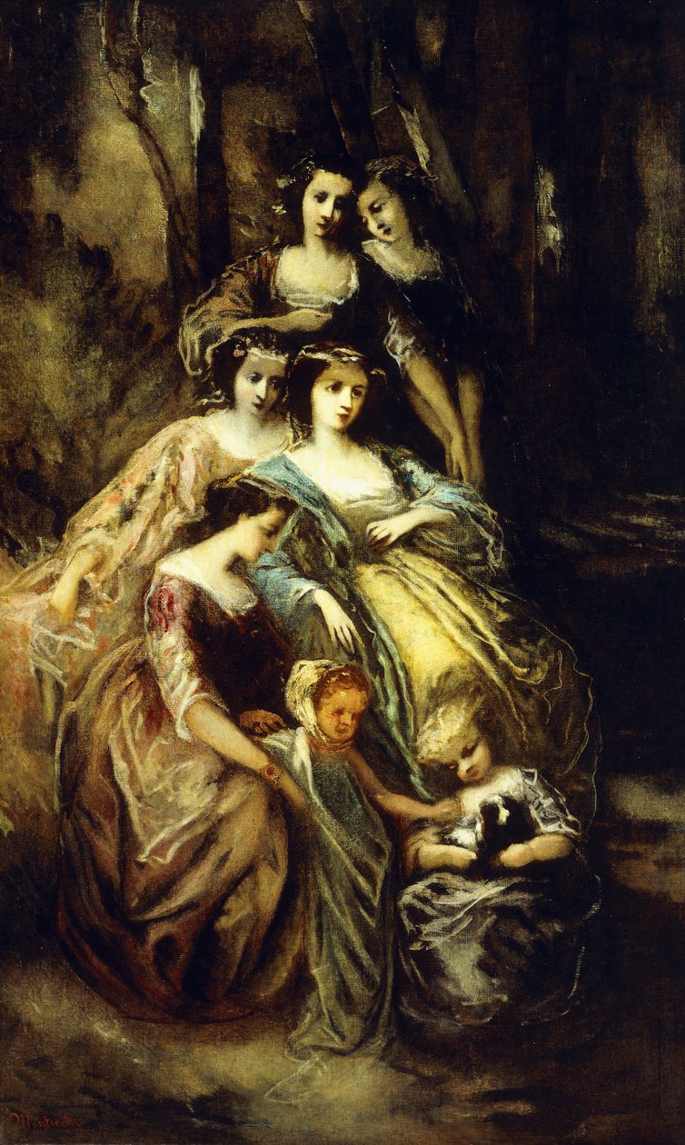 Keiserinne Eugenie og hennes ledsagere, av Adolphe Joseph Thomas Monticelli