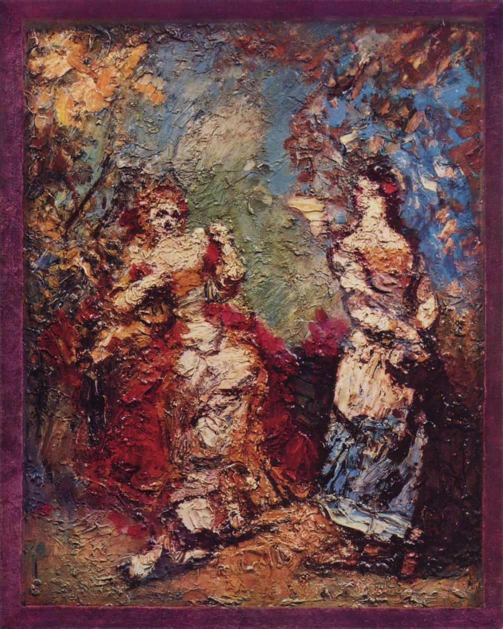 De latterlige dyrebare av Adolphe Joseph Thomas Monticelli