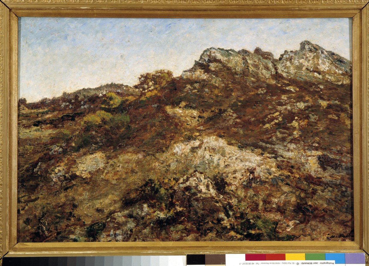 Landskap av åser (Garlaban-massivet i Provence) av Adolphe Joseph Thomas Monticelli