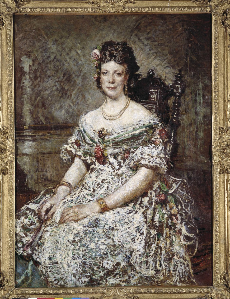Portrett av Madame Pascal av Adolphe Joseph Thomas Monticelli