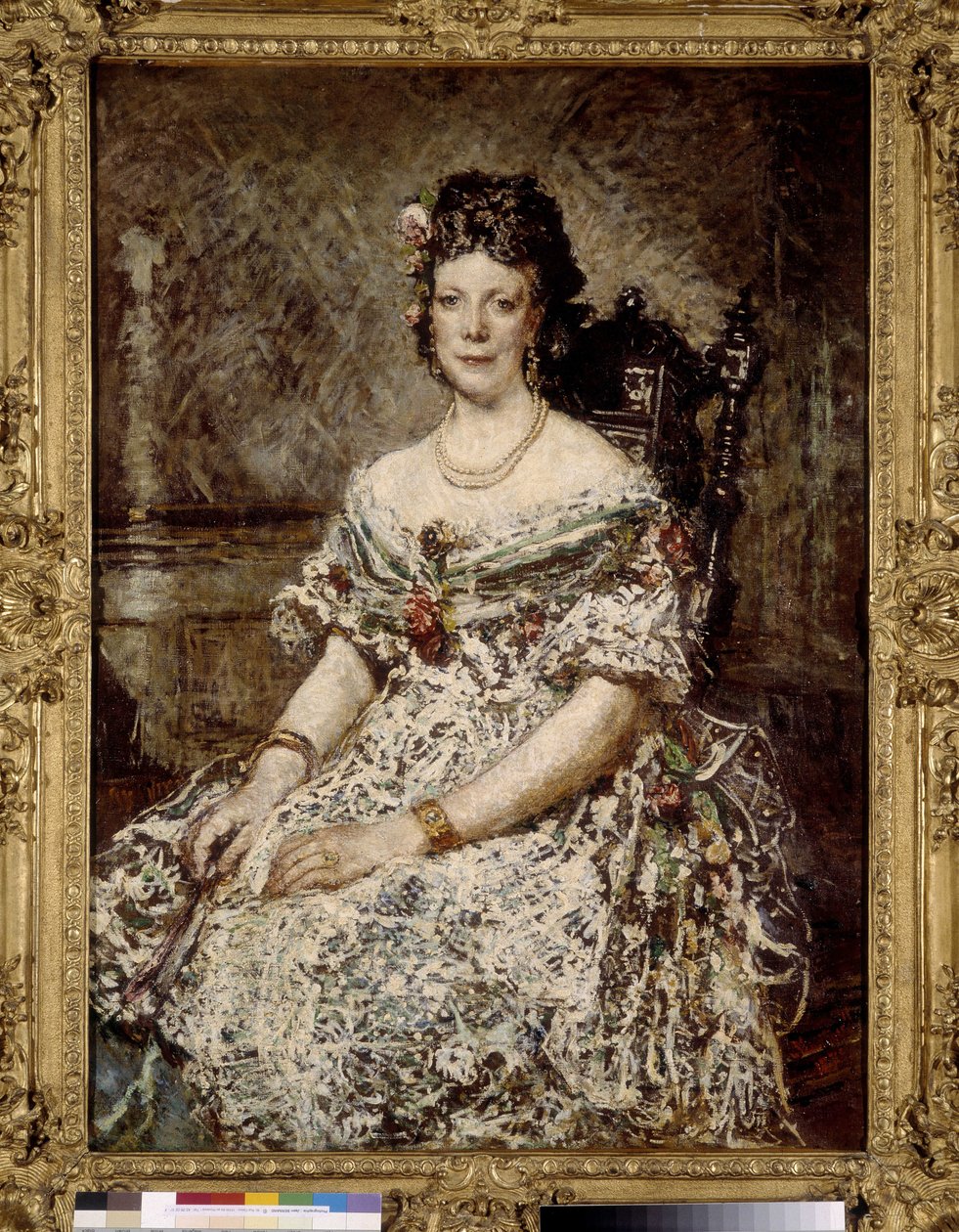 Portrett av Madame Pascal, kone til konsulen i Bolivia i Marseille av Adolphe Joseph Thomas Monticelli
