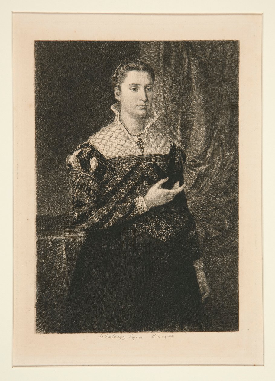 Portrett av en dame av Adolphe Lalauze