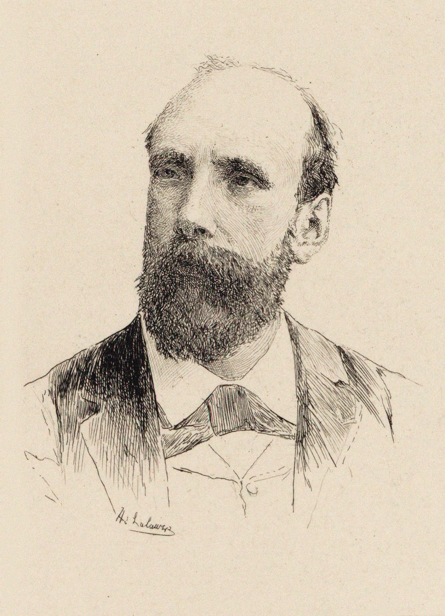 Portrett av komponisten Gaston Salvayre 1847-1916, 1894. av Adolphe Lalauze