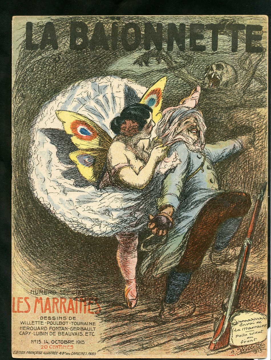 Cover av ""La Baionnette"", Satirical in Colors av Adolphe Leon Willette