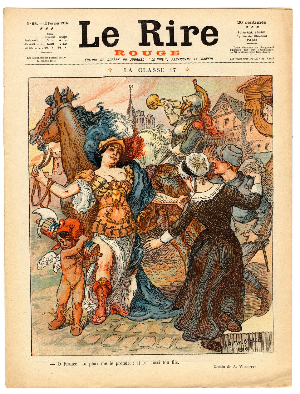 Cover av "" The Red Laughter", Satirical in Colors av Adolphe Leon Willette