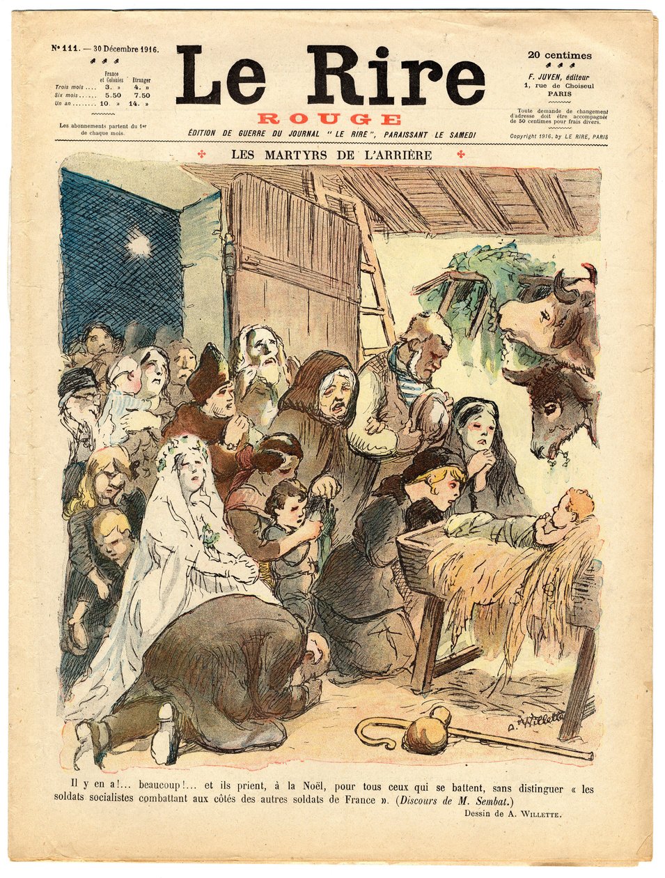 Cover av "" The Red Laughter", Satirical in Colors av Adolphe Leon Willette