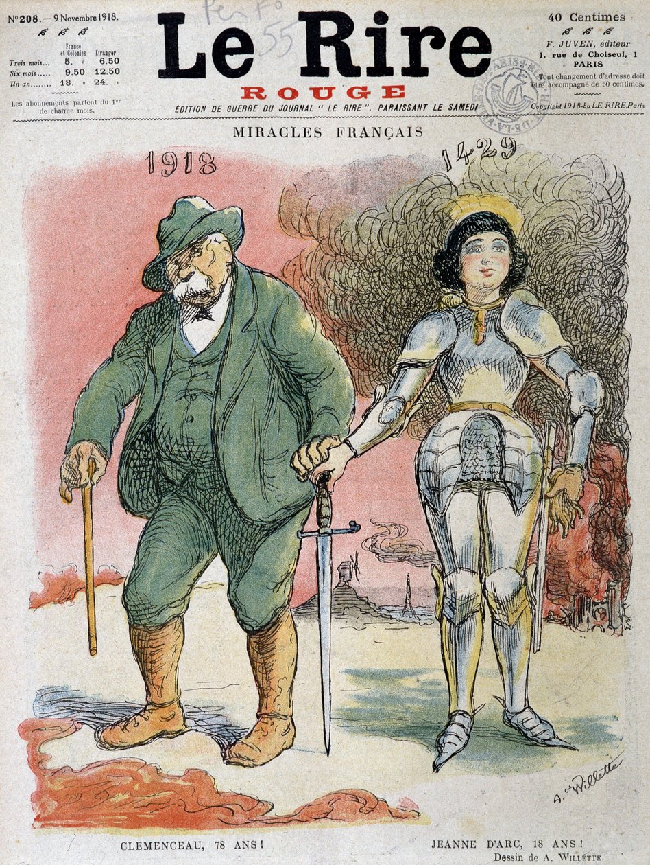 Første verdenskrig (1914-1918): Franske mirakler, Georges Clemenceau (1841-1929), i 1918, faren til Victory var 78 år gammel og Jeanne D