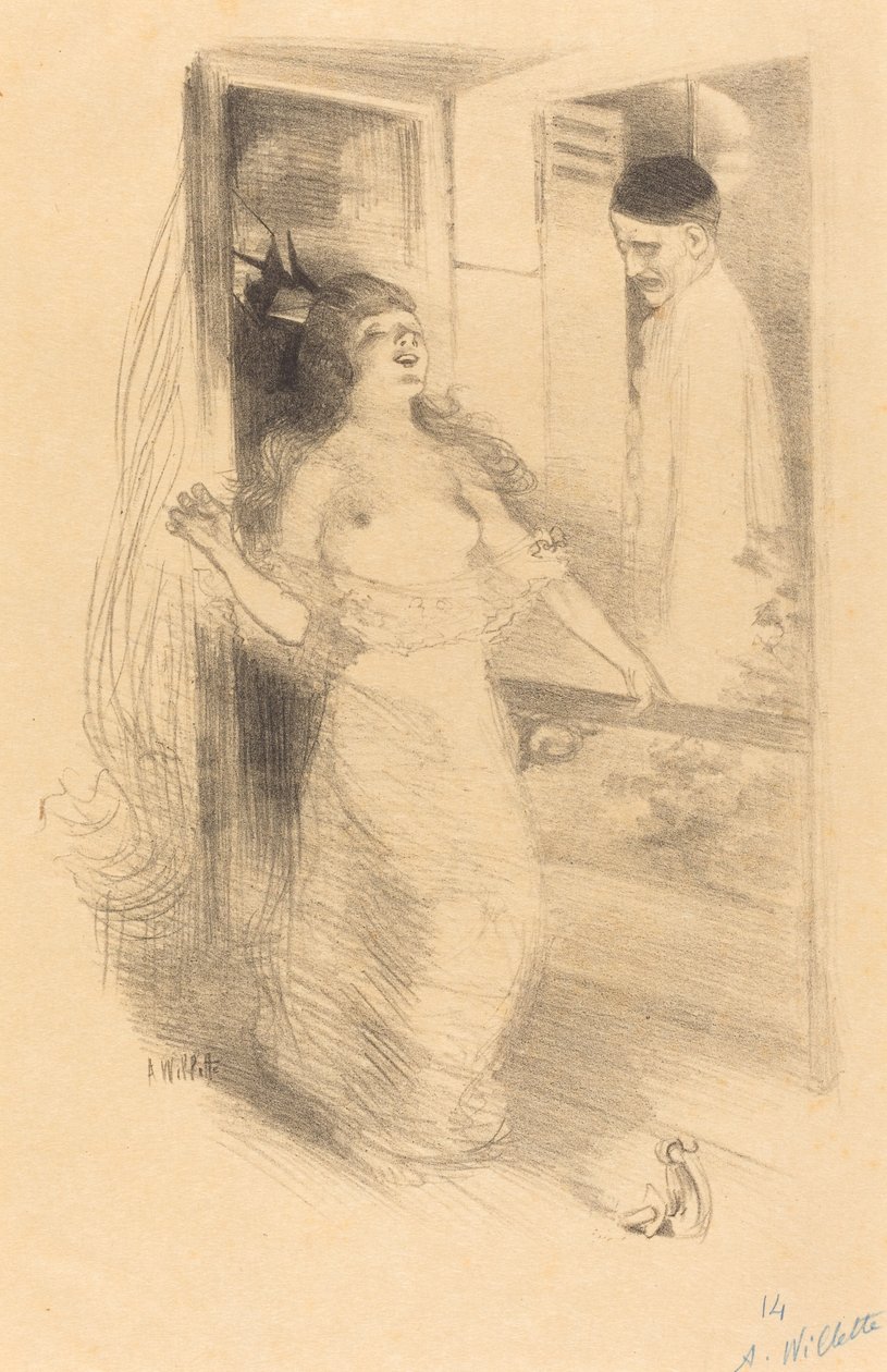 Hengende klovn (Pierrôt pendu) av Adolphe Leon Willette