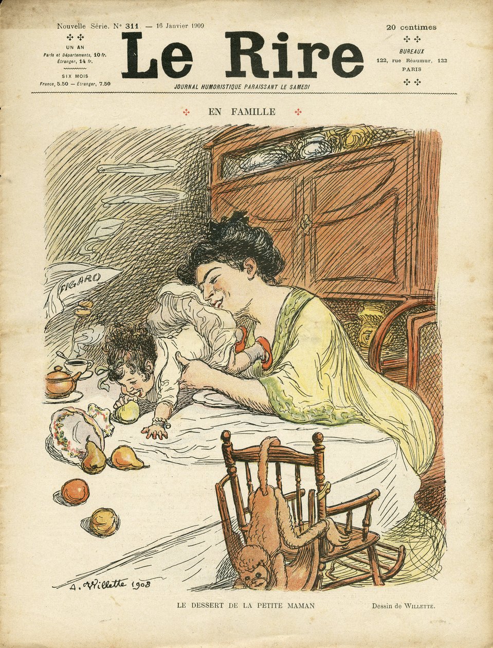 Illustrasjon av Adolphe dit Willette (1857-1926) for omslaget til Le Lire av Adolphe Leon Willette