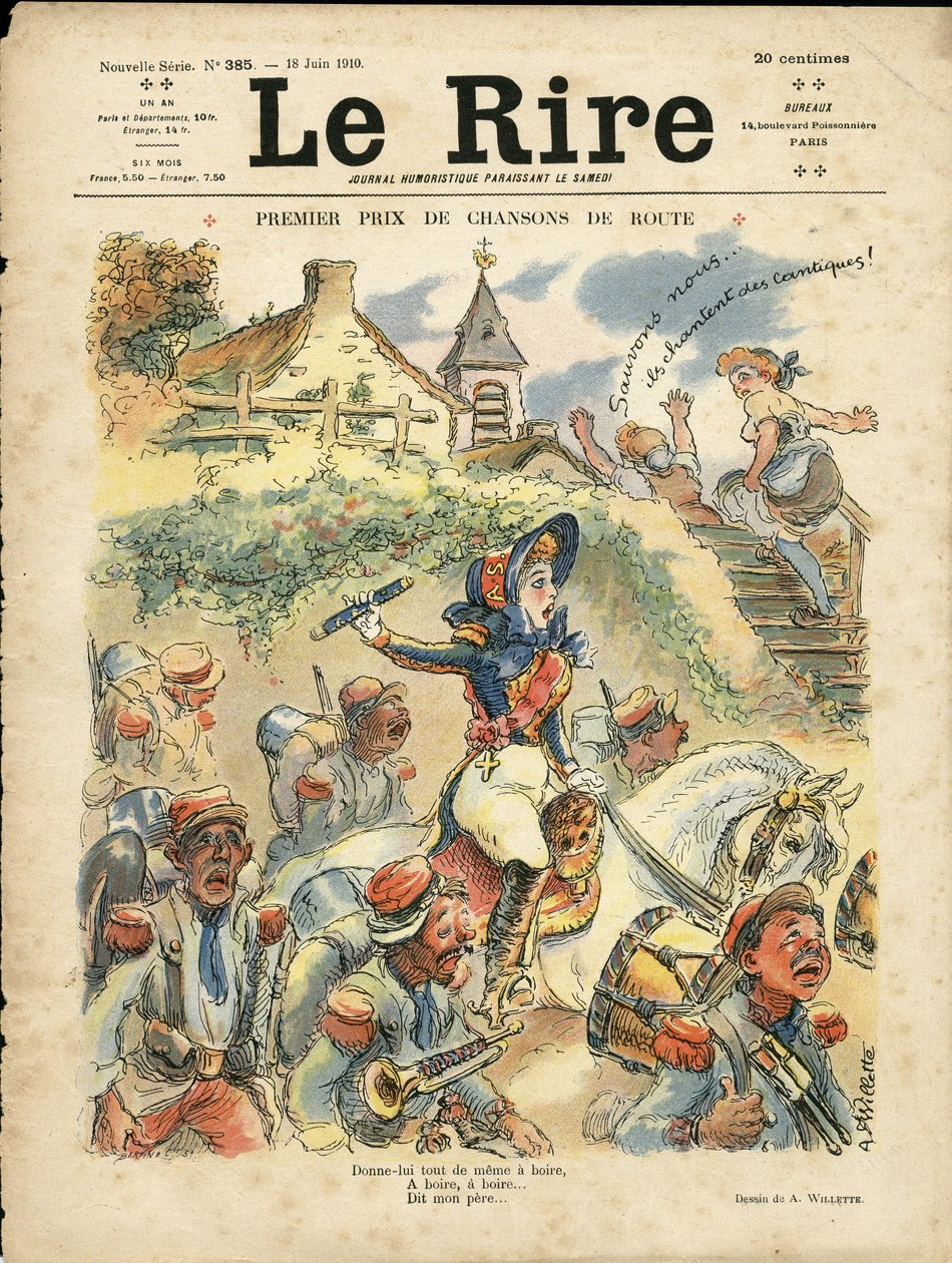 Illustrasjon av Adolphe dit Willette (1857-1926) for omslaget til Le Lire av Adolphe Leon Willette