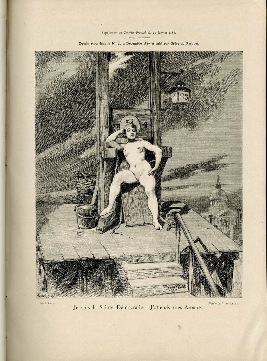 Illustrasjon av Adolphe dit Willette (1857-1926) i Le Courrier francais, nr. 4 av Adolphe Leon Willette