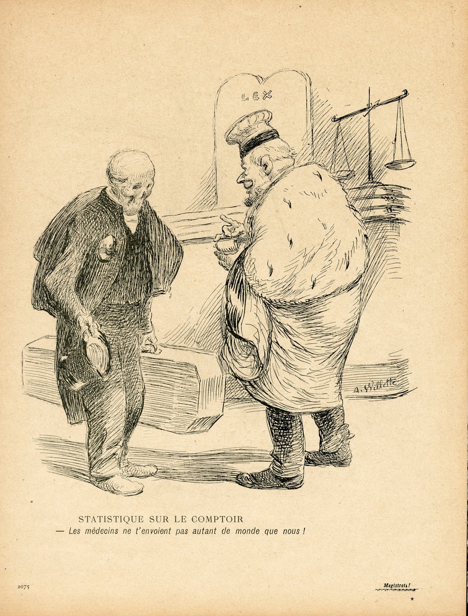 Smørfatet, nummer 123, Farge satirisk av Adolphe Leon Willette