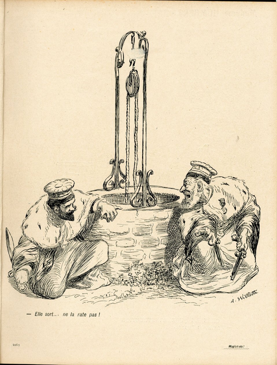 Smørfatet, nummer 123, Farge satirisk av Adolphe Leon Willette