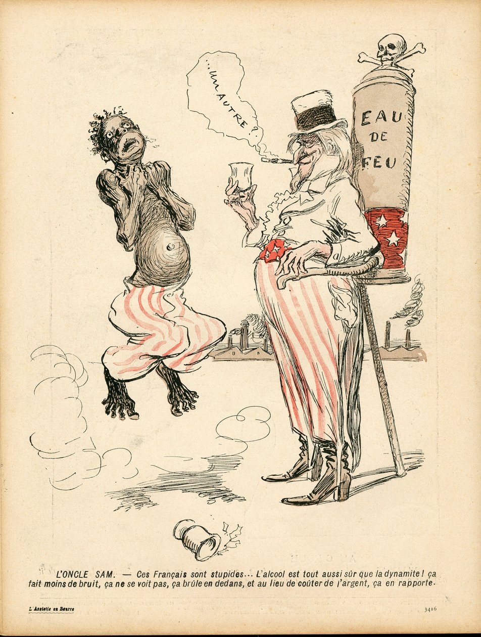 L'Plate au beurre, nummer 199, satirisk i farger av Adolphe Leon Willette