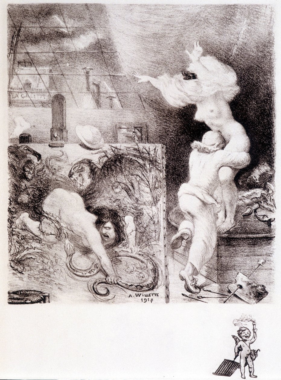 Lust - Tegning av Willette av Adolphe Leon Willette