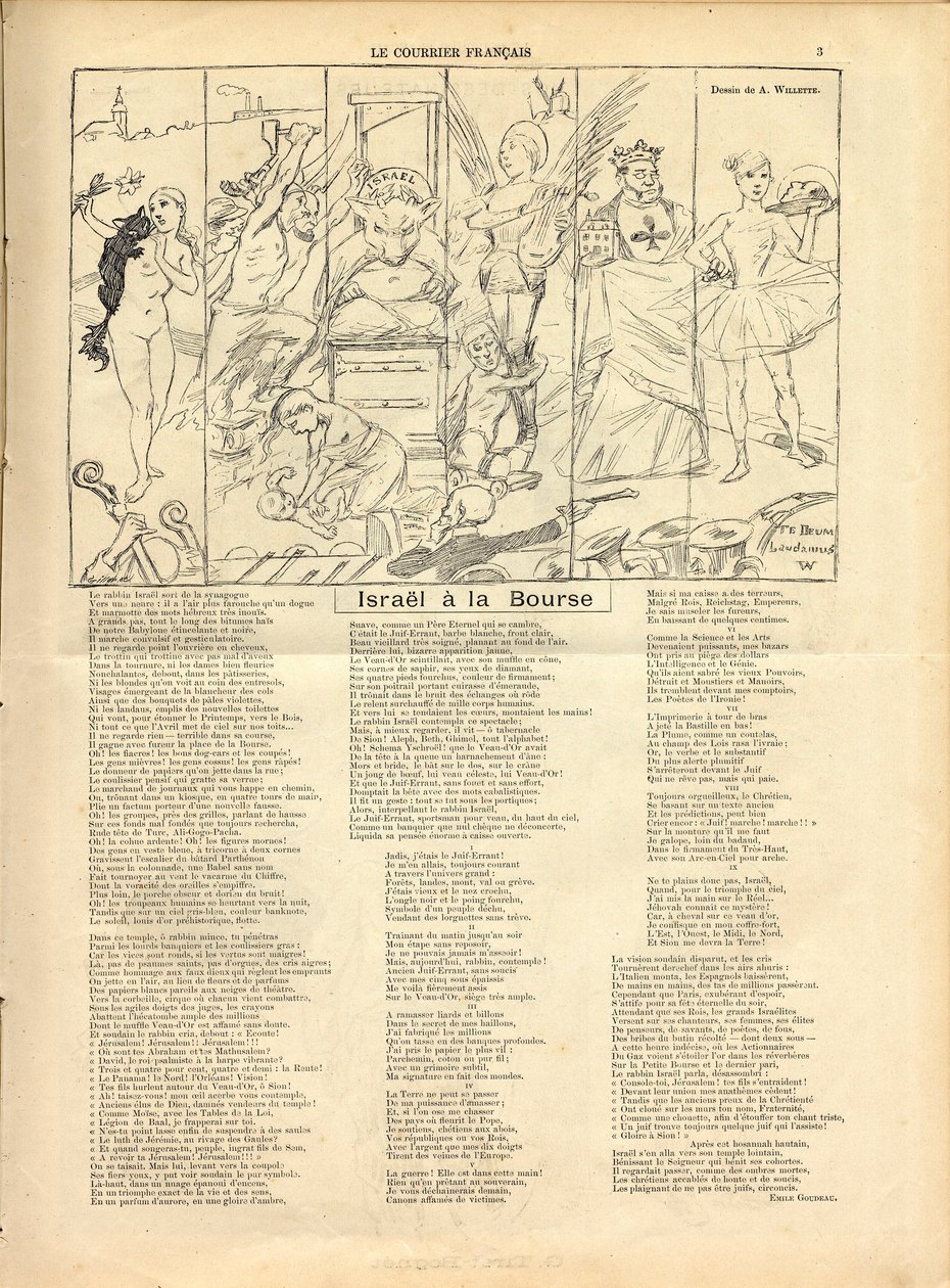 The Courier francais, Satirique en B & B av Adolphe Leon Willette