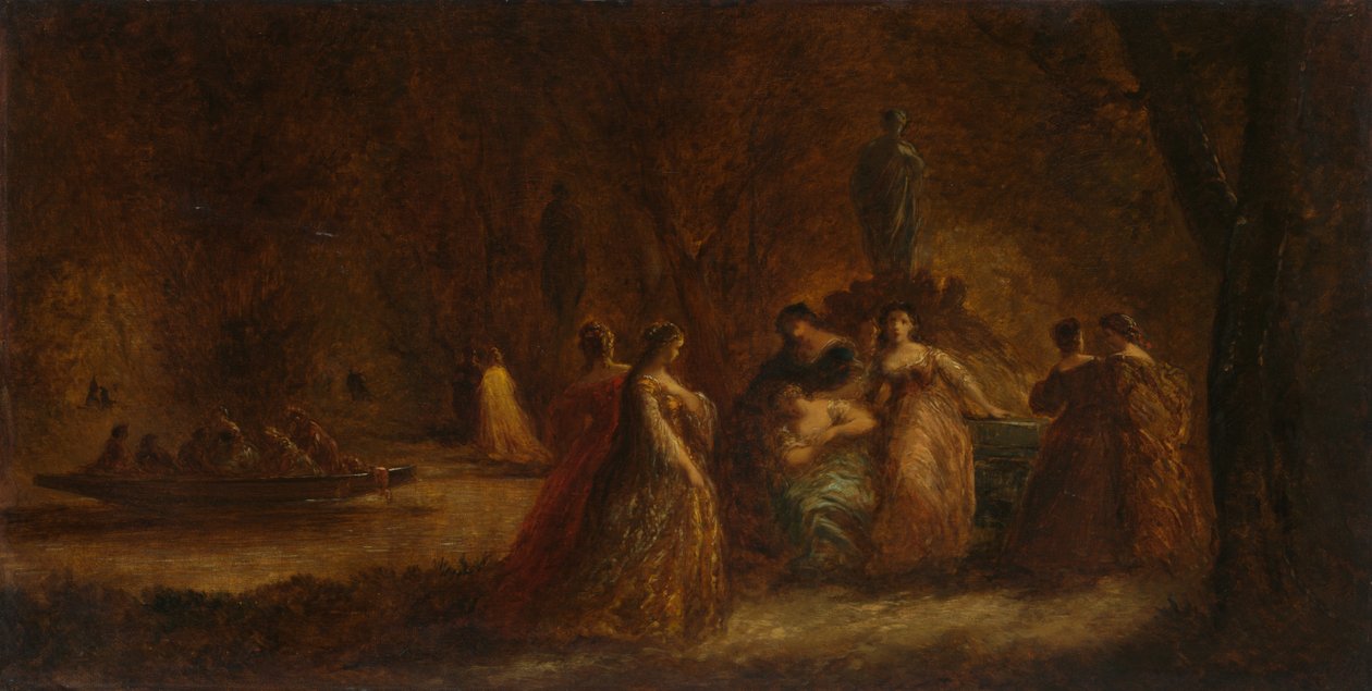 A Woodland Fête, ca. 1853-1857 eller ca. 1862. av Adolphe Joseph Thomas Monticelli