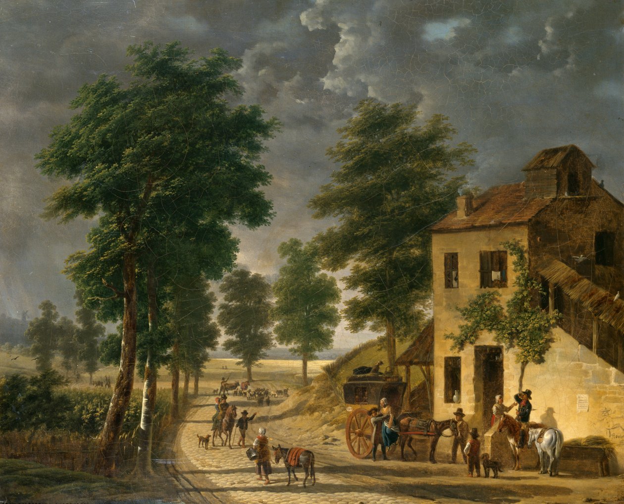 Coeur Volant Coaching Inn i Louveciennes, 1867 av Adolphe Roehn