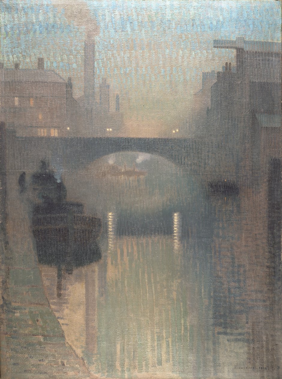 Bailey Bridge, Manchester av Adolphe Valette