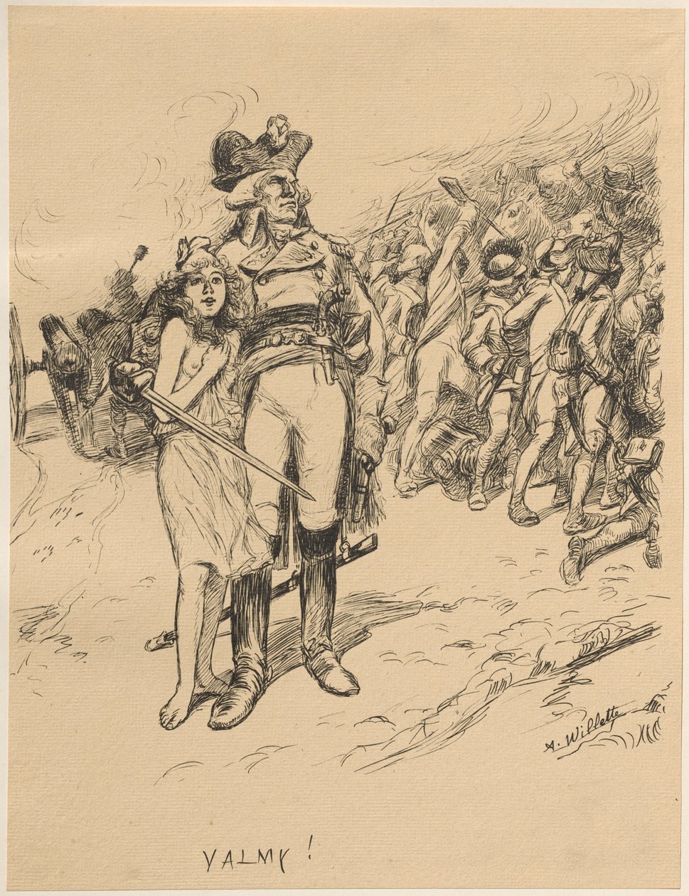 Valmy, 1899. av Adolphe Leon Willette