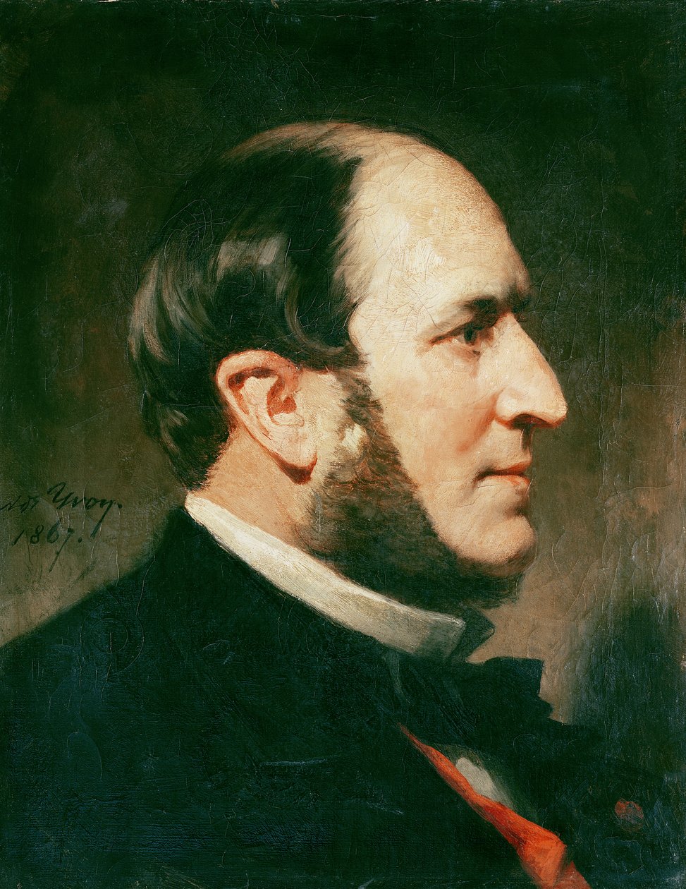 Baron Georges Eugene Haussmann (1809-91) 1867 av Adolphe Yvon