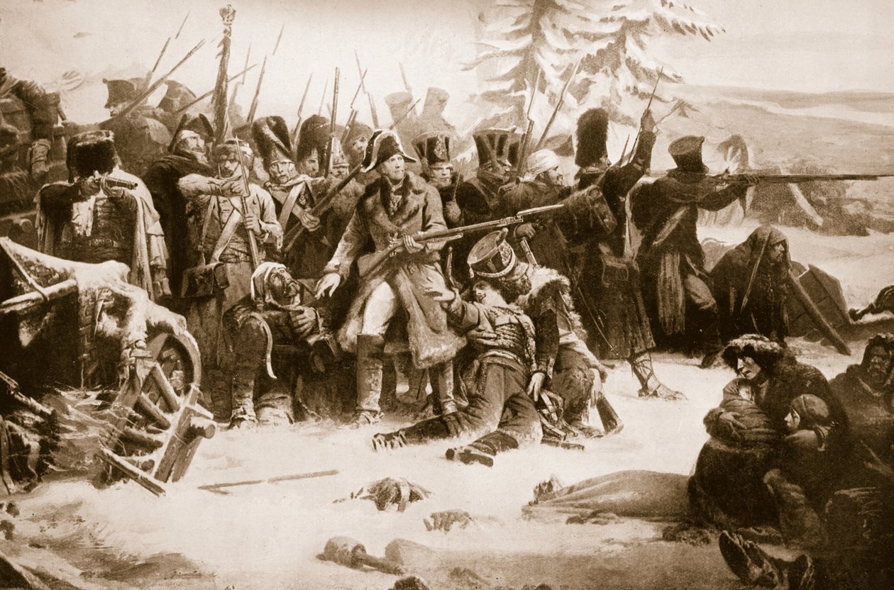 Marshal Ney støtter den franske bakvakten av Adolphe Yvon