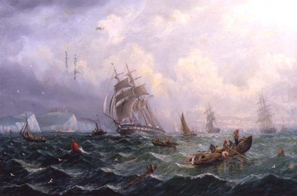 Frakt i Choppy Seas of Scarborough av Adolphus Knell