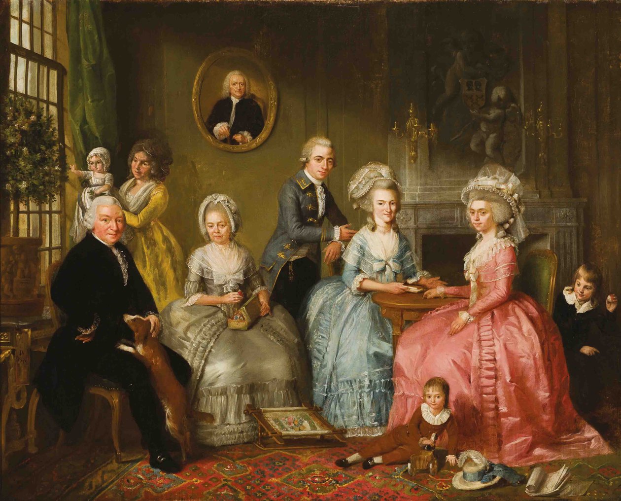 Portrett av familien til Jan van Loon av Adriaan de Lelie