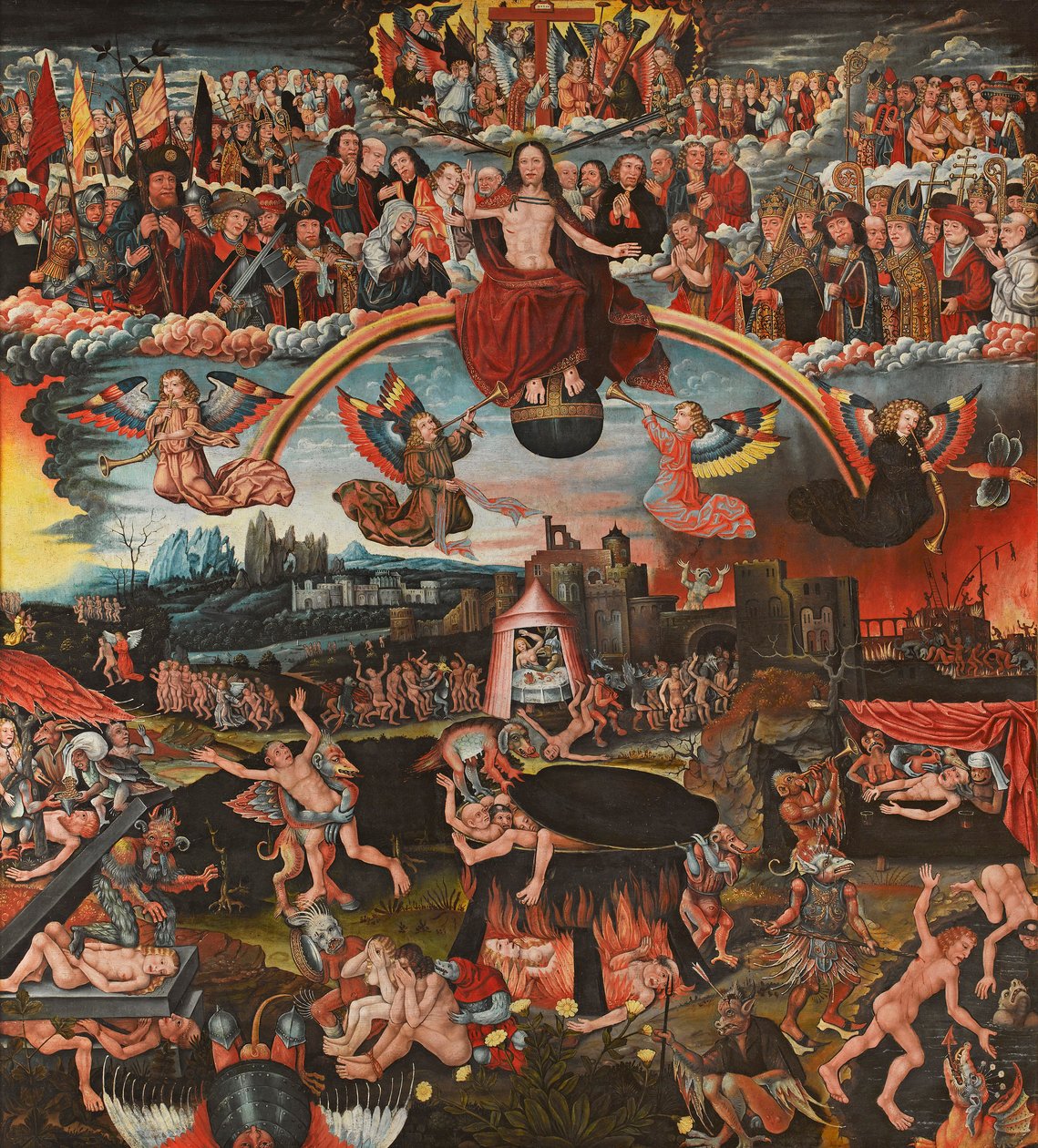Den siste dommen, 1526. av Adriaan Moreels and Pieter Van Boven