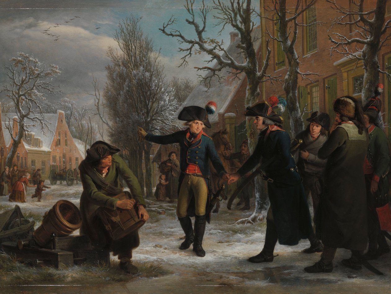 General Daendels tar avskjed med oberstløytnant Krayenhoff General Daendels tar avskjed med oberstløytnant Krayenhoff av Adriaan de Lelie